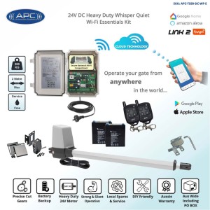 Whisper Quiet Aluminum Telescopic Linear Actuator Wi-Fi Kit Single Swing Gate Opener Kit