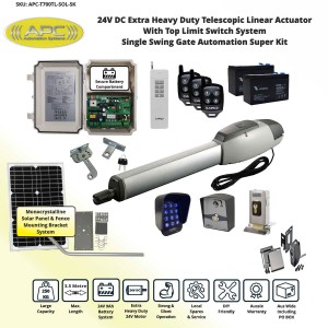 Single Swing Solar Powered Gate Opener