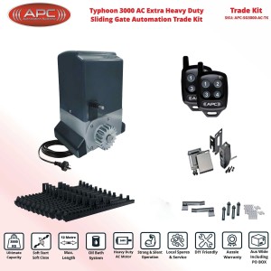 Commercial Grade AC Electric Gate Automation High Duty Typhoon 3000 (3 Tonne) Automated Sliding Gate Opener System With Spring Limits