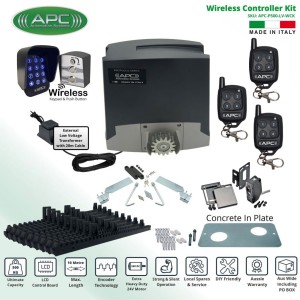 Extra Low Voltage 24V DC Electric Gate APC Proteous 500 FEATURE RICH Extra Heavy Duty Automatic Sliding Gate Opener Kit with Encoder System