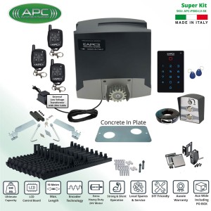 Low Voltage 24V DC Electric Gate APC Proteous 500 FEATURE RICH Extra Heavy Duty Automatic Sliding Gate Opener Super Kit with Encoder System