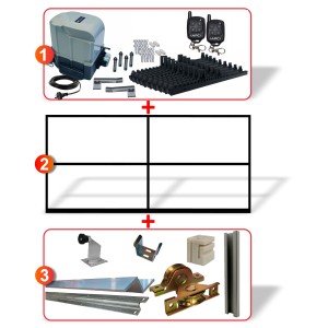 Driveway Entrance Front Gates Melbourne | Sliding Gate Automation System with Hardware - Sliding Gate Opener