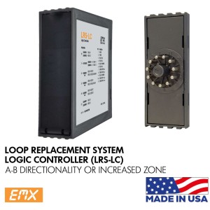 EMX-LRS-LC Logic Controller For Loop Replacement System (LRS) Vehicle Loop Detector Sensors. A-B Directionality or Increased Zone. Made in USA