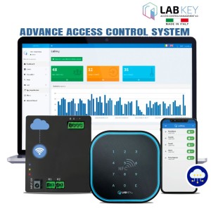 Build Your Custom Commercial Access System with LabKey Next Devices and Wi-Fi Cloud Control. Advanced Access Management with LabKey Keypad+NFC and Wi-Fi Control Unit Features Two Relays | The LabKey Next combines a keypad and NFC reader into one integrated solution, perfectly designed to meet a variety of access needs. | The LabKey Wi-Fi Control Unit Features Two Relays. It can be connected to up to four control devices, managing up to two access points via the Mobile App, Keypad, Swap Tag, and more... | Cloud-Based Advanced Access Management
