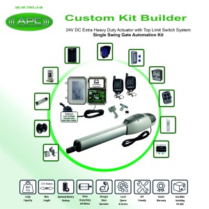 Build Your Own Kit with T700TL Heavy Duty Linear Actuator With Adjustable Limit Switches, Single Swing Gate Opener