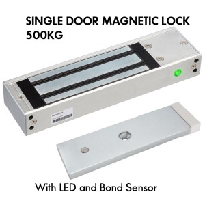 500kg Single Door Magnetic Lock With Bond Sensor (Indoor installation only. This product is not weatherproof.)