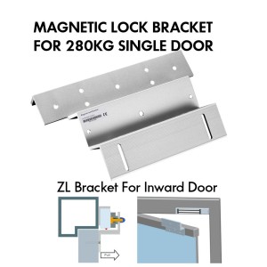ZL Bracket For Inward Opening Door | 280kg Single Door Magnetic Lock Aluminium ZL Brackets