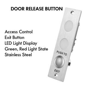 Stainless Steel Exit Push Button with LED Indicator – 12-24 V DC | Door Entry and Exit Push Release Button Switch for Access Control – Australia Stock, Fast Dispatch.