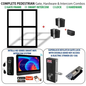 complete pedestrian gate package, designed for security, durability, and convenience