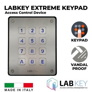 Vandal-Proof Keypad, LabKey Extreme. Stainless steel vandal-proof keypad: safe and resistant, it guarantees reliable access control in outdoor environments.