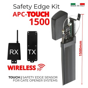 Safety Edge Kit for Gate Automation System| APC-TOUCH 1.5m Length Wireless Safety Edge (Made in Italy) | Premium Safety Edge Solution For Automatic Gates in Australia | Mechanical Safety Edge with the APC-WES(Wireless Edge System) Radio-Control Kit For Gate Automation System Safety