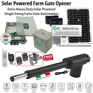 Solar Electric Automatic Farm Gate Kit. Solar Panel Electric Remote Control Motorized Gate System, Driveway - Farm Gate Automation