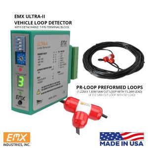Vehicle Loop Detector with Detachable 7-Pin Terminal Block and 122cm X 183cm Saw-Cut Vehicle Detector Preformed Loop Ready to Use Solution for Fast and Easy Loop installation (15-Meter Wire)  | Vehicle Detection Safety Loop. |  Low Voltage, Direct Wire, Single Channel, Single Relay Vehicle Loop Detector | Made in USA