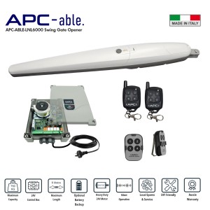 Build Your Own Gate Opener Kit with Italian-made APC able 6000 Super Duty Linear Actuator. Single Swing Remote Control Driveway Gates Automatic Opening/Closing 24V System for Max 6m/750Kg Gate With Adjustable Built-In Stop. Suitable for Commercial, Industrial & Residential Use