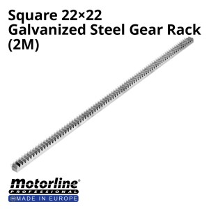 2m Galvanised Steel Gear Rack | Motorline CRM72 Maximum Weight: 8000Kg | Automatic Sliding Gate Hardware