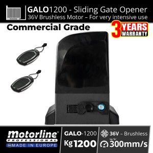 Motorline GALO1200 36V Heavy Duty Brushless Gate Motor | Commercial Grade 1200kg Sliding Gate Opener Australia