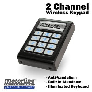 Motorline TEC2 Wireless Keypad – 2 Channel Gate Access Control Keypad | European Made Secure Access Control for Gate Automation. Australia Stock and Support