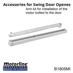 Rail Arm Kit for Bolted-on Installation on Inward Opening Doors | Compatible with Motorline M1805 and M1805-ECO Automatic Swing Door Motors
