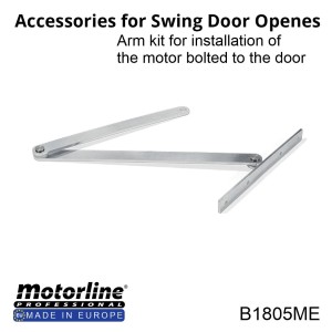 Articulated Arm Kit for Bolted-on Installation on Outward Opening Doors | Compatible with Motorline M1805 and M1805-ECO Automatic Swing Door Motors