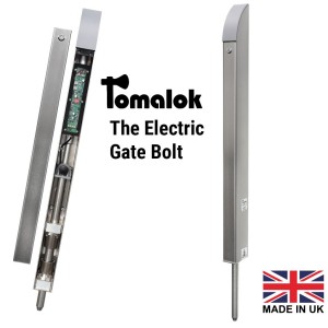 Motorised Electric Drop Bolt Lock | Electric 24V Drop Bolt With Industry Leading 150 mm Throw / Travel Distance |Heavy-Duty Stainless Steel Electric Drop Bolt for Swing Gates, 150mm Stroke, 20mm Diameter Stainless Steel Pin, Inbuilt Battery Backup | The Electric Gate Bolt - Tomalok