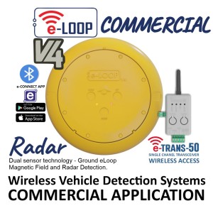 e-Loop Commercial Wireless Loop Detector V4 – Industrial Grade Vehicle Detection with Exit & Presence Mode Dual Sensor Technology, Magnetic Field and Radar Detection| Automatic Gate Vehicle Access Control with Wireless Ground Loop Detector Version 4| Australia
